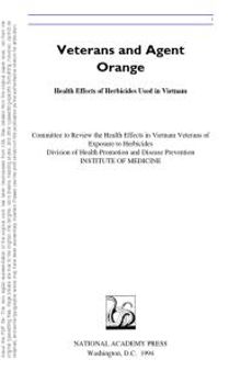 Veterans and Agent Orange: Health Effects of Herbicides Used in Vietnam