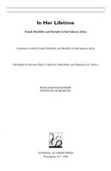 In Her Lifetime: Female Morbidity and Mortality in Sub-Saharan Africa