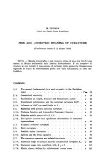 Sign and Geometric Meaning of Curvature