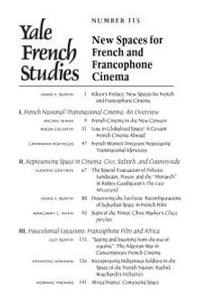 Yale French Studies: New Spaces for French and Francophone Cinema