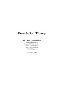 Percolation theory