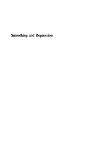 Smoothing and Regression: Approaches, Computation, and Application (Wiley Series in Probability and Statistics)