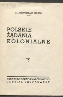 Polskie żądania kolonialne
