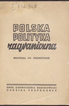 Polska polityka zagraniczna (materiał do przemówień)
