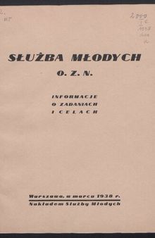 Służba Młodych O. Z. N.: informacje o zadaniach i celach