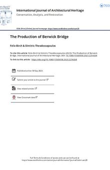 The production of Berwick Bridge