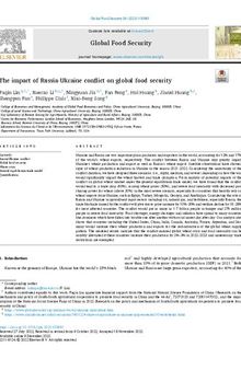 The impact of Russia-Ukraine conflict on global food security