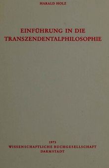 Einführung in die Transzendentalphilosophie