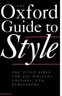 The Oxford Guide to Style