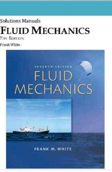 Fluid Mechanics Solutions Manuals