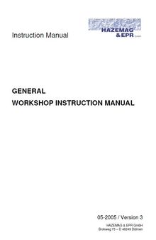 General Workshop Instruction Manual