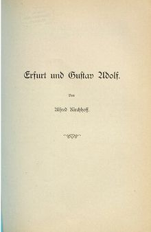 Erfurt und Gustav Adolf