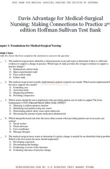 Davis Advantage for Medical-Surgical Nursing2nd edition Hoffman Sullivan Test Bank