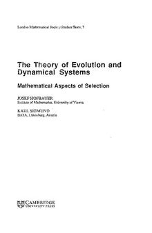 The Theory of Evolution and Dynamical Systems: Mathematical Aspects of Selection