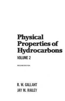 Physical Properties of Hydrocarbons vol.2