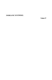 Inorganic Syntheses, Vol. 27