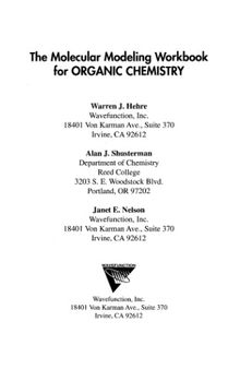 The Molecular Modeling Wokbook of Organic Chemistry
