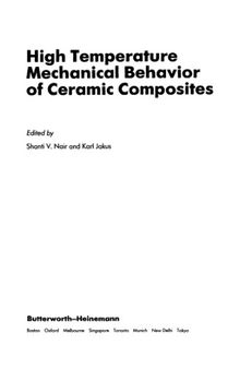 High Temperature Mechanical Behaviour Of Ceramic Compounds