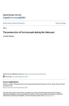 The persecution of homosexuals during the Holocaust