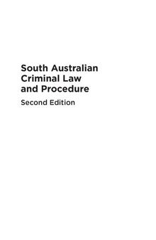South Australian Criminal Law and Procedure