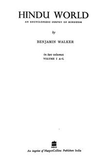 Hindu World : An Encyclopedic Survey of Wisdom [2 vols. in 1]