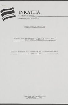 Working document for submission to a CODESA meeting on 6th February 1992