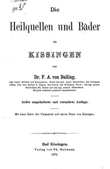 Die Heilquellen und Bäder zu Kissingen