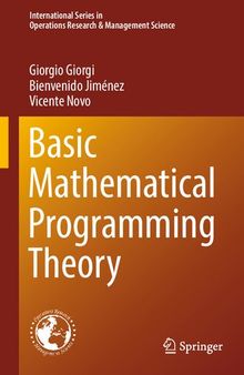 Basic Mathematical Programming Theory