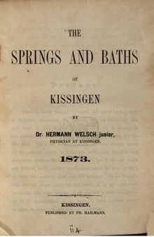 The Springs and Baths of Kissingen
