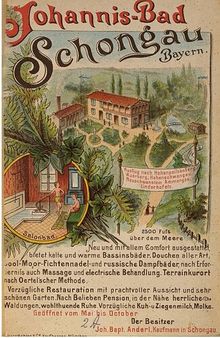 Johannisbad in Schongau im bayerischen Oberlande (2500' über dem Meeresspiegel)