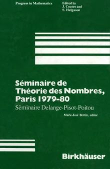 Séminaire de Théorie des Nombres. Séminaire Delange- Pisot- Poitou. Paris 1979-80