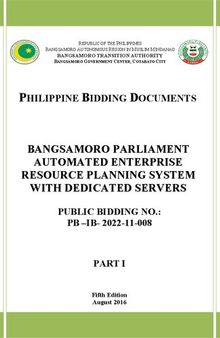 Bangsamoro Parliament automated enterprise resource planning system with dedicated servers