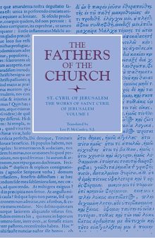 The Works of Saint Cyril of Jerusalem, Volume 1: Procatechesis and Catecheses 1-12