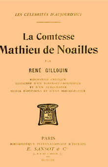 La Comtesse Mathieu de Noailles