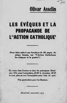 Les évêques et la propagande de l’Action catholique