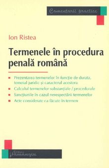 Termenele in procedura penala romana