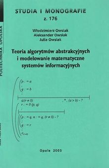 Algebra algorytmów abstrakcyjnych i modelowanie matematyczne systemów informacyjnych