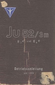 Ju 52 Betriebsanleitung 1939