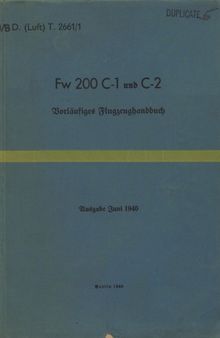 Fw 200 C1 C2 Flugzeughandbuch