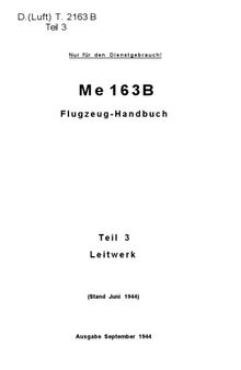 Me 163 B Flugzeug – Handbuch.Teli 3.Leitwerk 