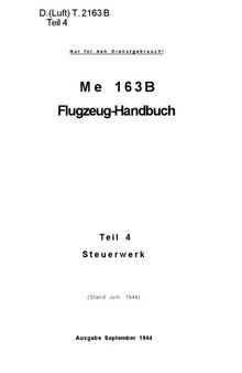 Me 163 B Flugzeug – Handbuch.Teli 4.Steuerwerk 