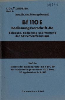 Bf 110 E Bedienungsvorschrift-Bo.Heft 2