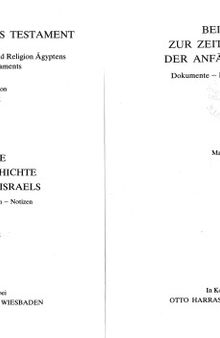 Beiträge zur Zeitgeschichte der Anfänge Israels: Dokumente, Materialien, Notizen