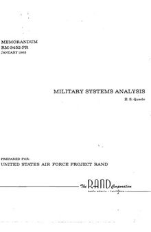 Military systems analysis