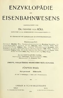 Enzyklopädie des Eisenbahnwesens / Fahrpersonal - Gütertarife