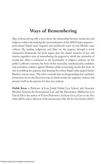 Ways of Remembering: Law, Cinema and Collective Memory in the New India