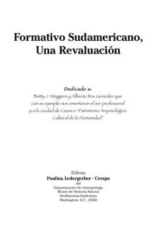 Formativo sudamericano, una revaluación: Ponencias presentadas en el Simposio Internacional de Arqueología Sudamericana Cuenca-Ecuador 13-17 de enero de 1992