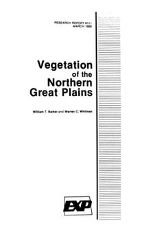 Vegetation of the Northern Great Plains