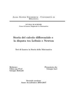 Storia del calcolo differenziale e la disputa tra Leibniz e Newton