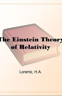 The Einstein Theory of Relativity: A Concise Statement